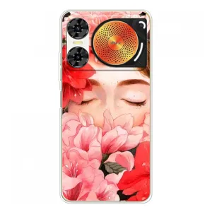 Чехлы (ART) Цветы на ZTE Nubia Music 2 (VPrint) (Глаза в цветах)