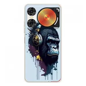 Чехол с Обезьянами ZTE Nubia Music 2 - (AlphaPrint) (Горилла в наушниках)