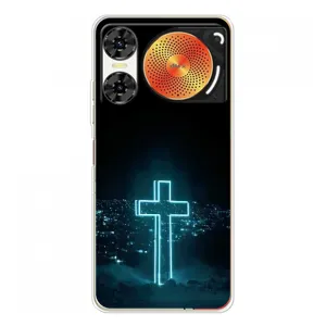 Чехол для ZTE Nubia Music 2 (AlphaPrint) - (Христианские) (Крест и город)
