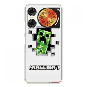 Чехол Майнкрафт на ZTE Nubia Music 2 (AlphaPrint) Minecraft (крипер Майнкрафт)