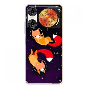 Чехлы с картинкой Лисички для ZTE Nubia Music 2 (VPrint) (Лисички космонавты)
