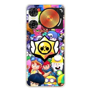 Чехол для ZTE Nubia Music 2 Бравл Старс (VPrint) (Лого Brawl Stars)