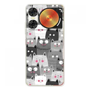 Чехлы с Котиками для ZTE Nubia Music 2 (VPrint) (Рисованные котики)