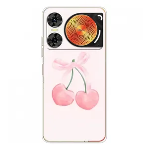 Чехол с розовым рисунком для ZTE Nubia Music 2 (Розовые вишни)