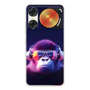 Чехол с Обезьянами ZTE Nubia Music 2 - (AlphaPrint) (Стильная обезьяна)
