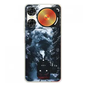 Новогодние, Праздничные Чехлы для ZTE Nubia Music 2 - 2024 год (Зимний поезд)
