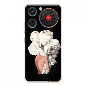 Чехлы (ART) Цветы на ZTE Nubia Music (VPrint) (Білі квіти)