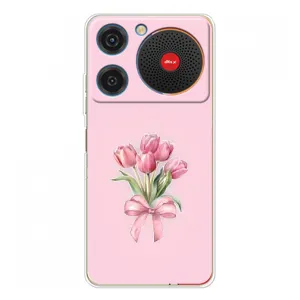 Чехол с розовым рисунком для ZTE Nubia Music (Букет цветов)
