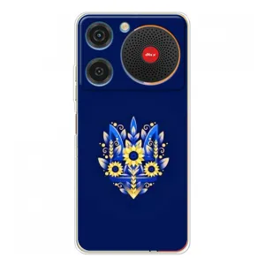 Чехлы для ZTE Nubia Music Укр. Символика (AlphaPrint) (Цветочный Герб)
