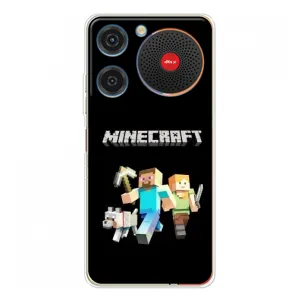 Чехол Майнкрафт на ZTE Nubia Music (AlphaPrint) Minecraft (герои Minecraft)