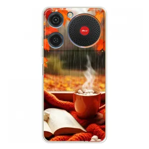 Чехол с уникальным дизайном «Осень с кофе» для ZTE Nubia Music (Кофе и дождь)