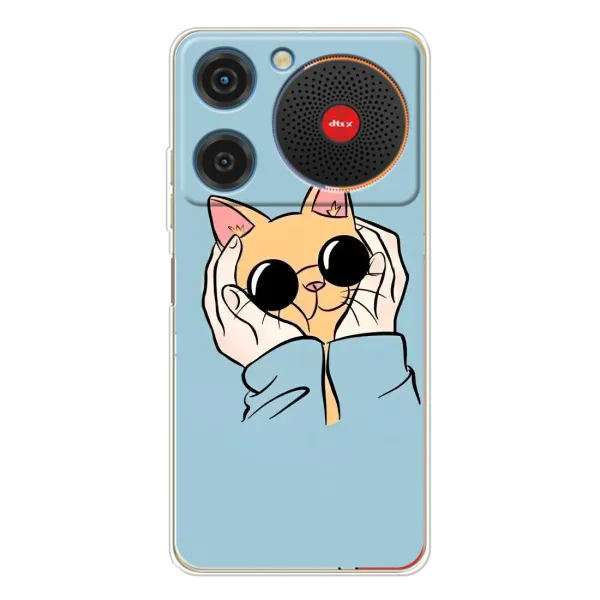 Чехол с принтом «Котик в очках» для ZTE Nubia Music