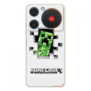 Чехол Майнкрафт на ZTE Nubia Music (AlphaPrint) Minecraft (крипер Майнкрафт)