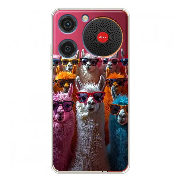 Чехол с принтом «Ламы в очках» для ZTE Nubia Music Чехол с принтом «Ламы в очках» для ZTE Nubia Music