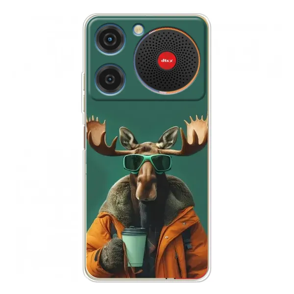 Чехол с принтом «Лось с кофе» для ZTE Nubia Music Чехол с принтом «Лось с кофе» для ZTE Nubia Music