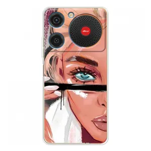 Чехол с печатью для ZTE Nubia Music - (Мода) (AlphaPrint) (Макияж)