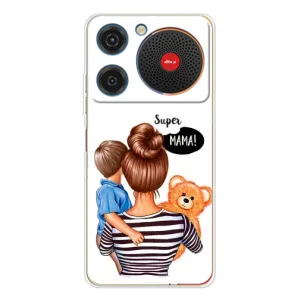 Чехол с печатью для ZTE Nubia Music - (Мама с ребенком) (AlphaPrint) (Мама с сыном)