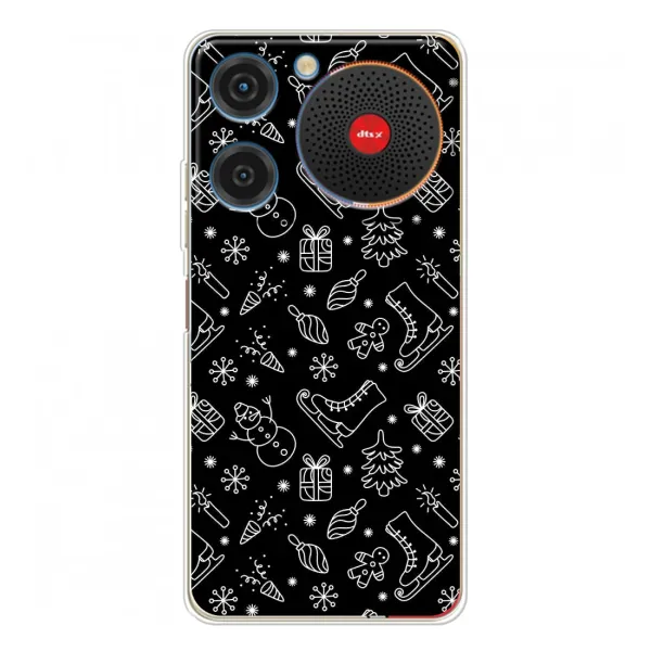 Чехол с принтом «Новогодний фон» для ZTE Nubia Music