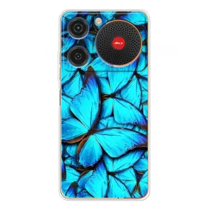 Чехол с принтом «Синие бабочки» для ZTE Nubia Music