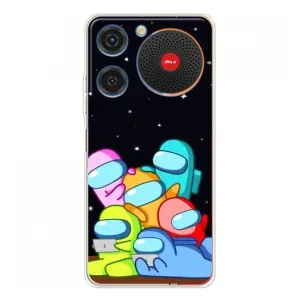Чехол Амонг Ас для ZTE Nubia Music (AlphaPrint) (Скины в космосе)