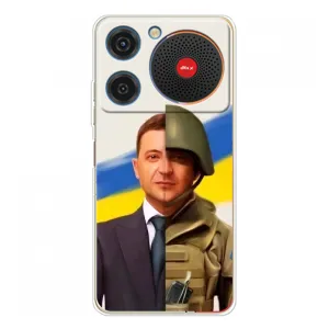 Чохол для ZTE Nubia Music (AlphaPrint - с принтом Зеленського) (Зеленский солдат)