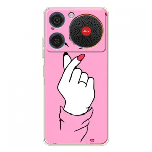Чехол с принтом для ZTE Nubia Music (AlphaPrint - Знак сердечка) (Знак Love)