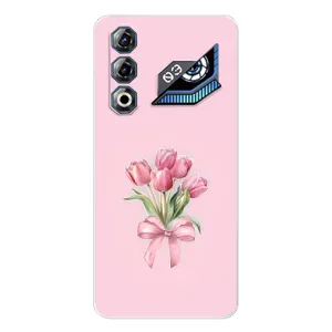 Чехол с розовым рисунком для ZTE Nubia Neo 3 GT (Букет цветов)