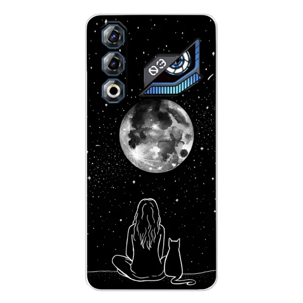 Чехол с принтом «Девушка с котом» для ZTE Nubia Neo 3 GT Чехол с принтом «Девушка с котом» для ZTE Nubia Neo 3 GT