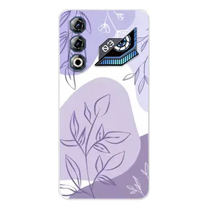 Силконовий чохол з принтом в квітах на ZTE Nubia Neo 3 GT (Фіолетове листя абстракція)