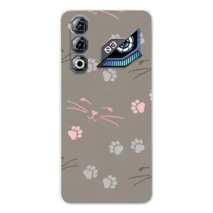 Чехол с рисунком кот на ZTE Nubia Neo 3 GT (Лапы и усы)