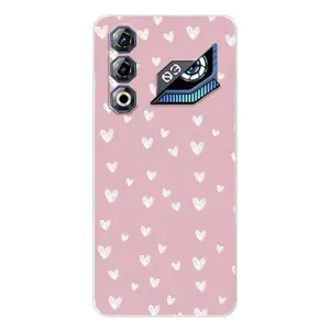 Чехол с розовым рисунком для ZTE Nubia Neo 3 GT (Сердечки на розовом)