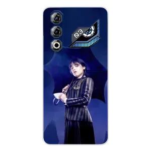 Чехлы Венсдей на ZTE Nubia Neo 3 GT Уэнсдей (AlphaPrint) (Уэнздей с зонтом)