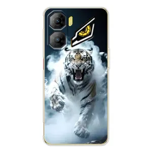 Чехол с картинкой «Хищники» для ZTE Nubia Neo 3 (Белый тигр в дыму)