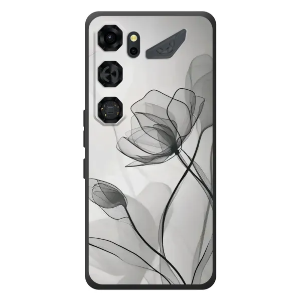 Чехол с принтом «Черные цветы» для ZTE Nubia Neo 5 GT 5G