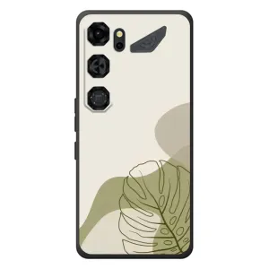 Силиконовый чехол с принтом в цветах на ZTE Nubia Neo 5 GT 5G (Зеленая монстера дизайн)