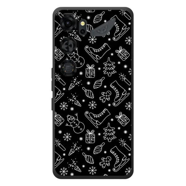 Чехол с принтом «Новогодний фон» для ZTE Nubia Neo 5 GT 5G