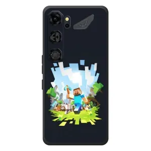 Чехол Майнкрафт на ZTE Nubia Neo 5 GT 5G (AlphaPrint) Minecraft (персонажи Minecraft)