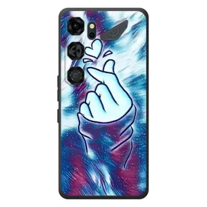 Чехол с принтом для ZTE Nubia Neo 5 GT 5G (AlphaPrint - Знак сердечка) (Радужное сердце)