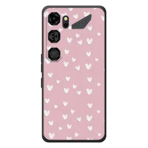 Чехол с розовым рисунком для ZTE Nubia Neo 5 GT 5G (Сердечки на розовом)