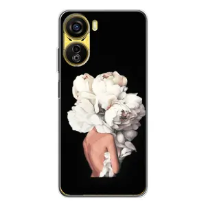 Чехлы (ART) Цветы на ZTE Nubia Neo 5G (VPrint) (Белые цветы)