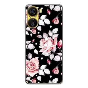Чехлы с Цветами для ZTE Nubia Neo 5G (VPrint) (Цветочки на черном)