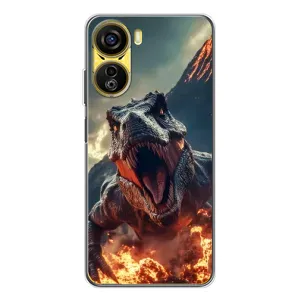 Чехол с картинкой «Хищники» для ZTE Nubia Neo 5G (Огненный динозавр)