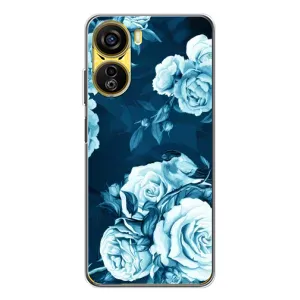 Чехлы (ART) Цветы на ZTE Nubia Neo 5G (VPrint) (Голубые Бутоны)