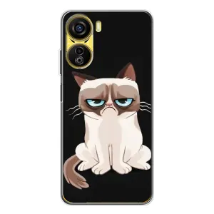 Чехол с принтом для ZTE Nubia Neo 5G (AlphaPrint) Модные коты (Грустный кот)