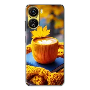 Чехол с уникальным дизайном «Осень с кофе» для ZTE Nubia Neo 5G (Кофе на желтом пледе)