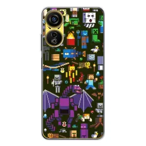 Чохол Майнкрафт на ZTE Nubia Neo 5G (AlphaPrint) Minecraft (Колаж Майнкрафт)