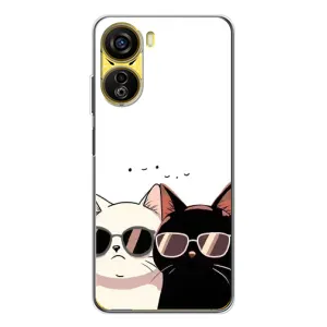 Чехол с рисунком кот на ZTE Nubia Neo 5G (Коты в очках)
