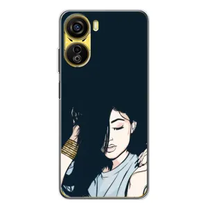 Чохол з друком для ZTE Nubia Neo 5G - (Мода) (AlphaPrint) (Гарна дівчина)