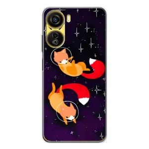 Чехлы с картинкой Лисички для ZTE Nubia Neo 5G (VPrint) (Лисички космонавты)