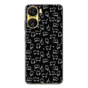 Чехол с принтом для ZTE Nubia Neo 5G (AlphaPrint) Модные коты (Меленькие котики)